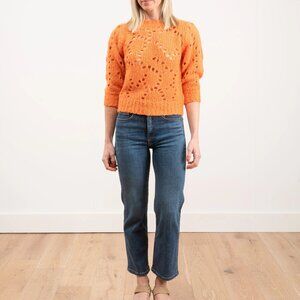Isabel Marant Étoile Sinead knit sweater in papaya ~ size 42, NWT!